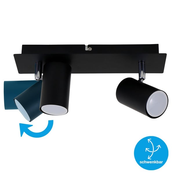 Deckenspot Schwenkbar Deckenlampe 2-flammig GU10 max. 40Watt Briloner