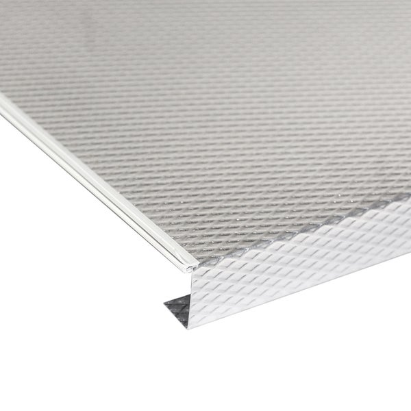 Aluminium Schutzmatte mit Riffelstruktur und abgewinkelter Kante.