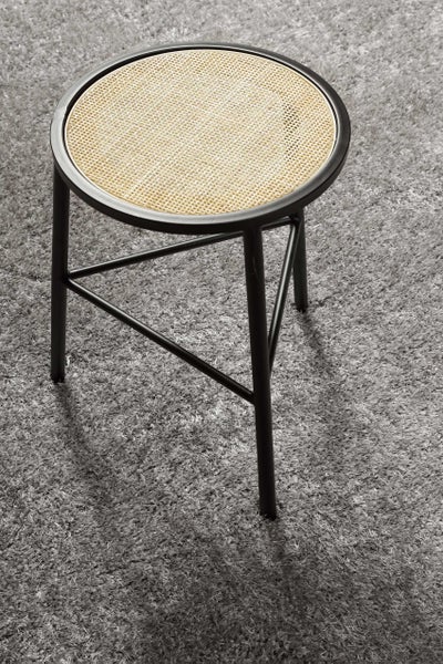 Teppich Hellgrau Hochflor Flavio Homie Living 200x200 cm