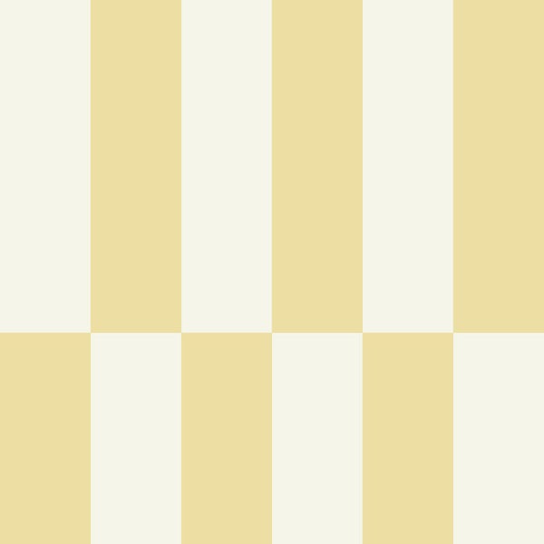 Tapete mit geometrischem Muster aus gelben und weißen Rechtecken.