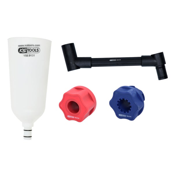 KS Tools Öl-Einfülltrichter Set mit Winkelstück und Adapter