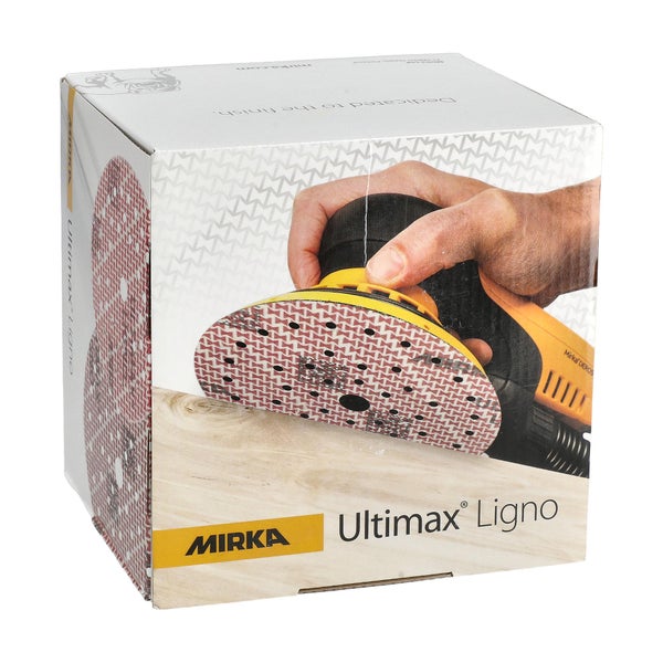 Mirka Ultimax Ligno Ø 150mm Schleifscheiben Klett Multifit / Korn 80 / 100 Stück / Multi-Lochung / zum Schleifen von Holzoberflächen