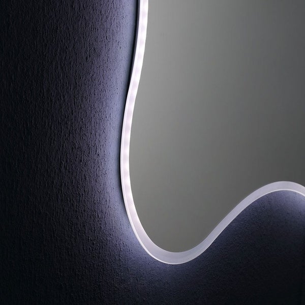 100 x 75 cm reversibler Badspiegel mit LED Hintergrundbeleuchtung