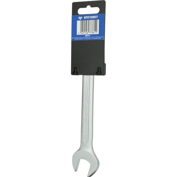 Gabelringschlüssel aus Chrom Vanadium Stahl, Schlüsselweite 19