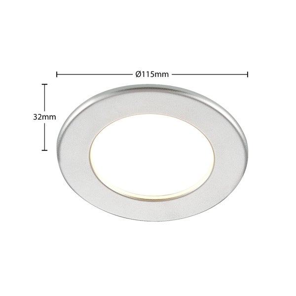 PRIOS LED Cadance (Modern) in Alu aus Aluminium (1 flammig, ) Badezimmerleuchte