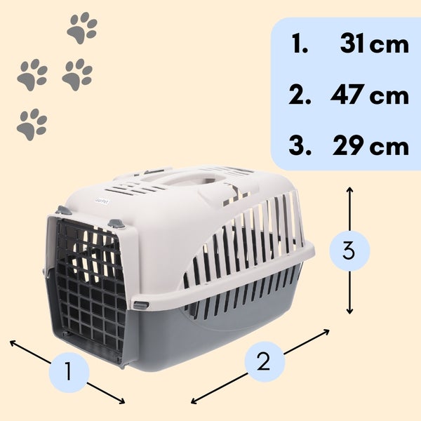 Hundebox Auto Rückbank Transportbox Katze Katzentransportbox Transportbox Kaninchen Katzenkorb Transport Hundetransportbox Grau