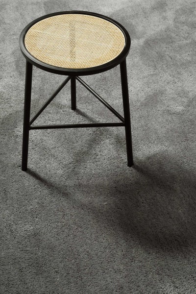 Teppich Rund Grau Hochflor Pisa Homie Living 120 cm rund