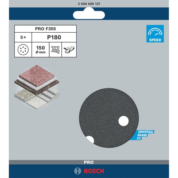 Bosch PRO F355 Schleifblatt 150 mm 180 - 2608605127