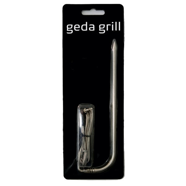 GEDA Grill Kerntemperaturfühler für Pelletsmoker Smoker, Edelstahl Temperatursonde, Fleischthermometer BBQ