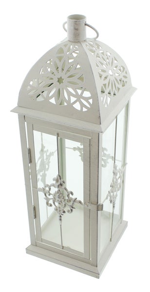 FRANK FLECHTWAREN | Laterne Barock, METALL, GLAS, 14 x 14 x 39 cm, ohne Kerze