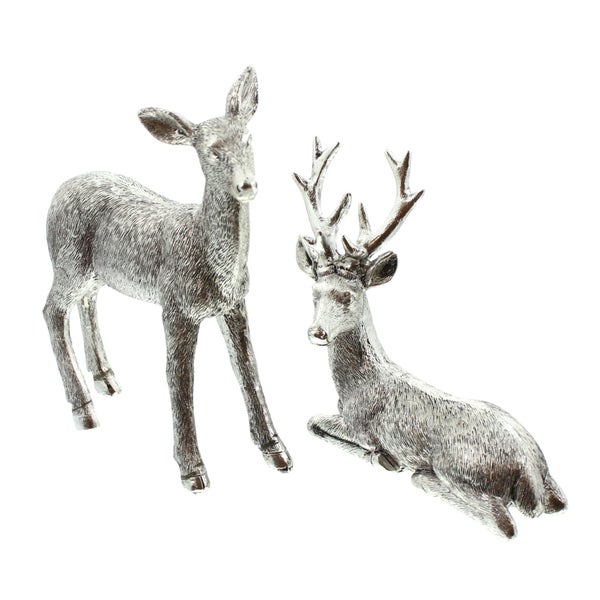 Dekorative Hirschfiguren, stehend und liegend