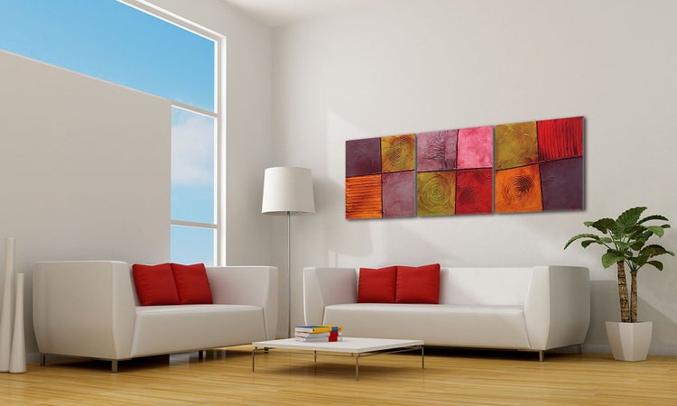 Das Wohnzimmerbild -Possibilities- 225x75x2 cm handgemaltes Unikat
