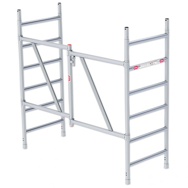 Aluminium Gerüst mit Durchgangstür für sicheres Arbeiten in der Höhe