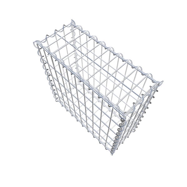 Gabione 50 cm x 50 cm x 20 cm (L x H x T), Maschenweite 5 cm x 10 cm, Spirale