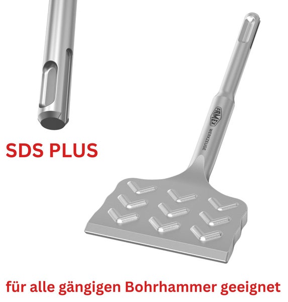 Famex Fliesenmeißel mit SDS Plus Aufnahme für Bohrmaschinen