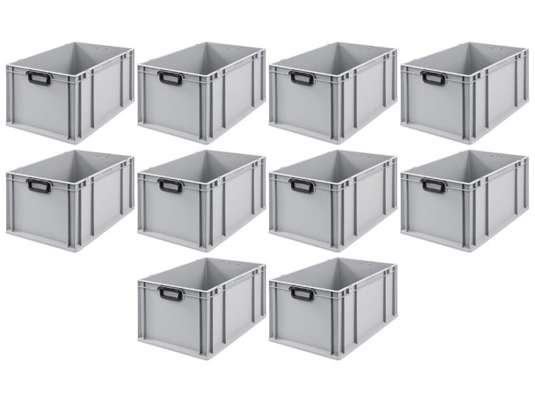 PROREGAL Spar Set 10x Eurobox Nextgen Portable Duo HxBxT 32 x 40 x 60 cm 65 Liter Eurobehälter Transportbox Transportbehälter Stapelbehälter