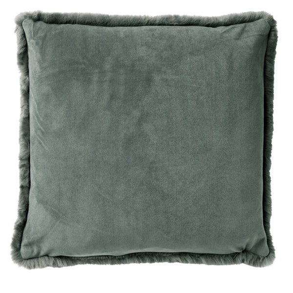 Zaya Dekokissen - Bont look 45x45 cm, Grau