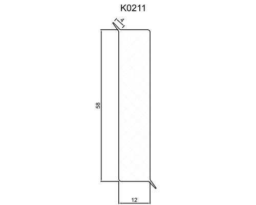 SKANDOR Schaumleiste K0211 PVC grau mit Dichtlippe 12x58x2500 mm