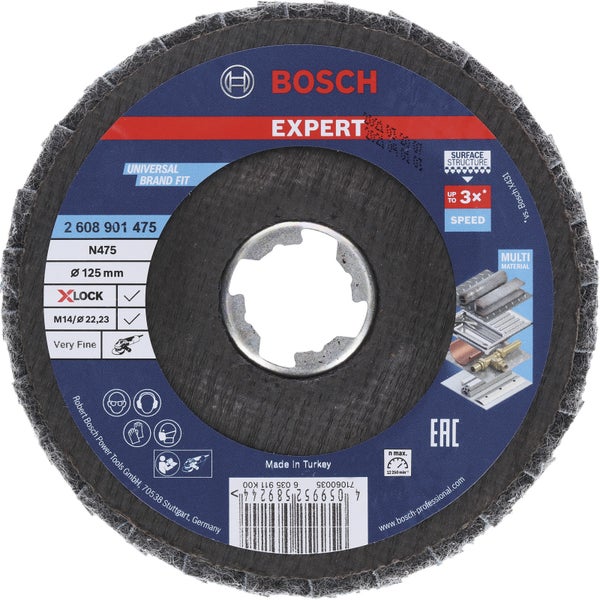 Bosch 10x Expert N475 SCM X-LOCK Fächerschleifscheibe 125 mm sehr fein - 2608901475