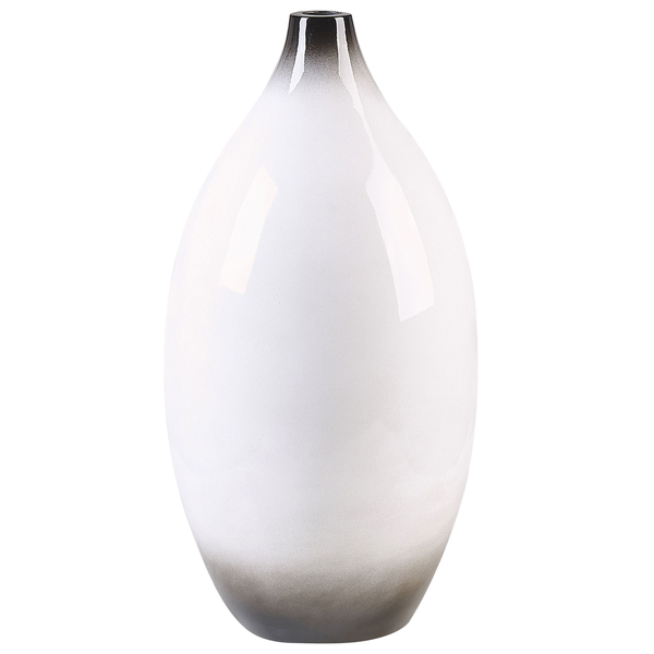 Dekovase BAEZA Keramik 46 cm Weiß