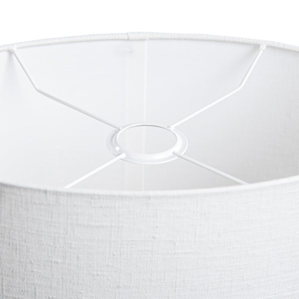 Weiße ovale Leinenlampe 35/23/18