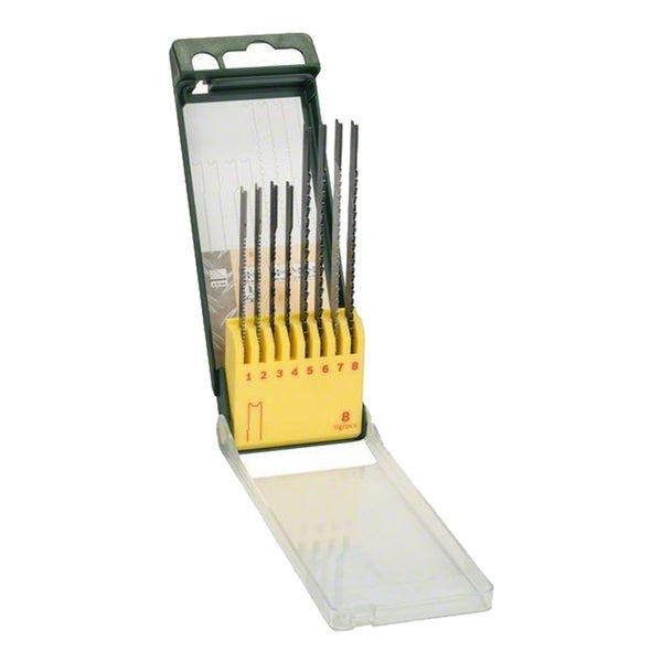 Bosch 8tlg. Sägeblatt-Set in Kunststoffkassette Holz / Metall / Kunststoff (U-Schaft) - 2607019459