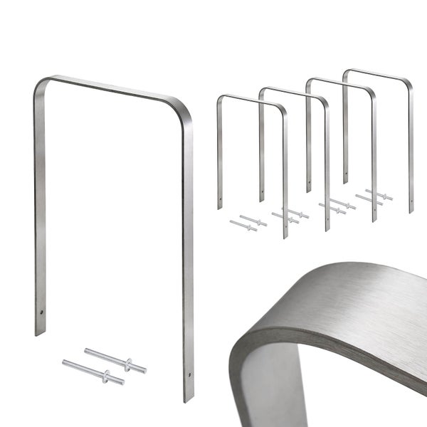 TRUTZHOLM 5x Fahrradanlehnbügel 117x80 cm massiver Edelstahl 12 mm