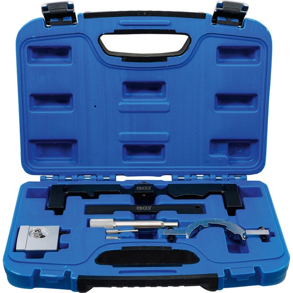 Steuerketten-Arretierwerkzeugsatz in blauem Werkzeugkoffer