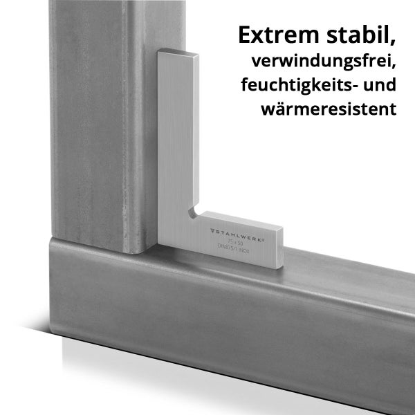 Stahlwinkel zur Prüfung rechter Winkel an einem Werkstück