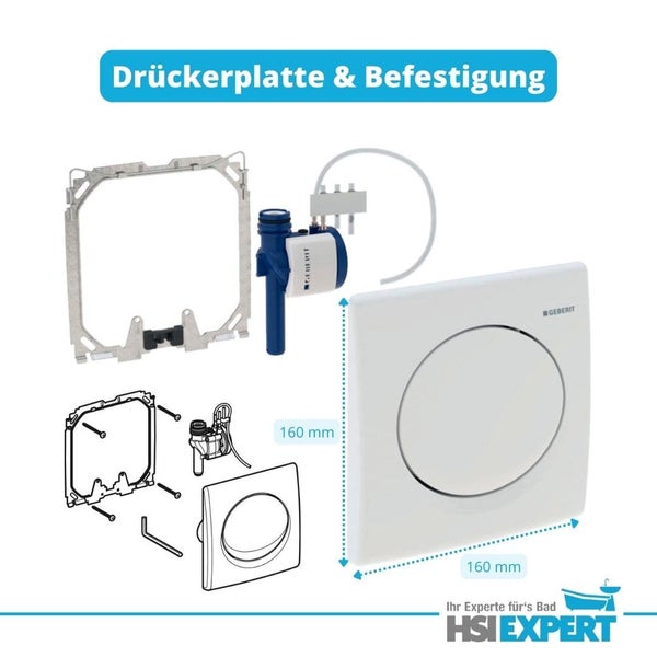 Geberit Betätigungsplatte mit Befestigungsmaterial