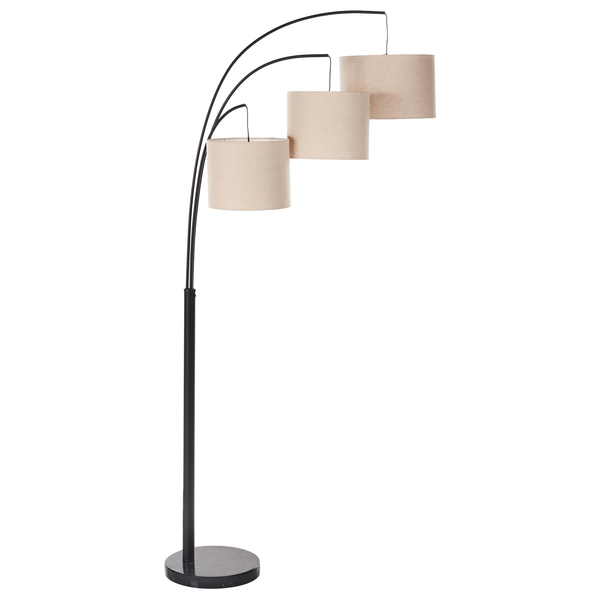Stehlampe CARONI Leinen Beige