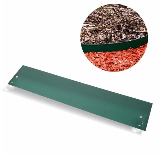Beetbegrenzung aus Metall zur optischen Trennung von Gartenbereichen und Rasenkanten im Garten