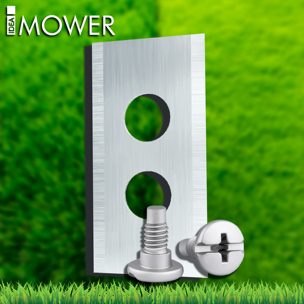 Rasenmähermesser mit Schrauben