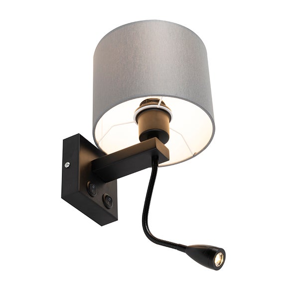 Wandleuchte mit Schirm und Leselampe