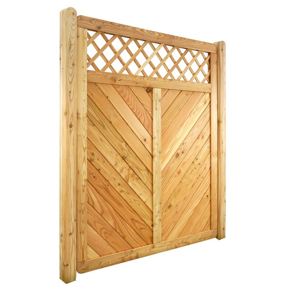 Holzzaun mit Rautenmuster