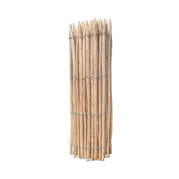 Französischer Premium Staketenzaun Kastanie - Länge 5 Meter, Höhe 150 cm, Lattenabstand 4-5 cm