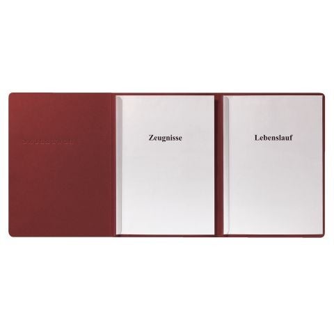 Herlitz Karton-Bewerbungsmappe A4 3-teilig bordeaux
