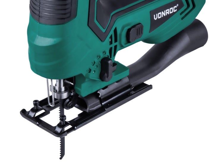 VONROC Stichsäge elektrisch 550W - Pendelhubstichsäge mit Staubabsaugung, variable Schnittwinkel & Geschwindigkeit - inkl. 1 Sägeblatt