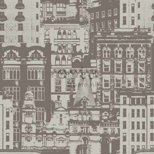 Tapete mit Stadtgebäude-Design