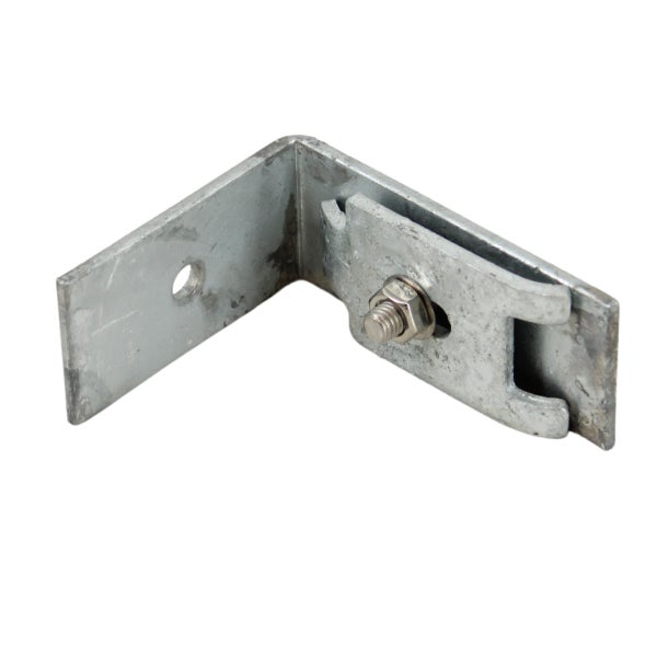 Winkelverbinder aus Metall mit Schraube