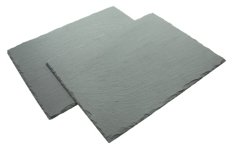 FRANK FLECHTWAREN|Schieferplatte Rechteck, 2er Set, 40 x 30 cm, SCHIEFER