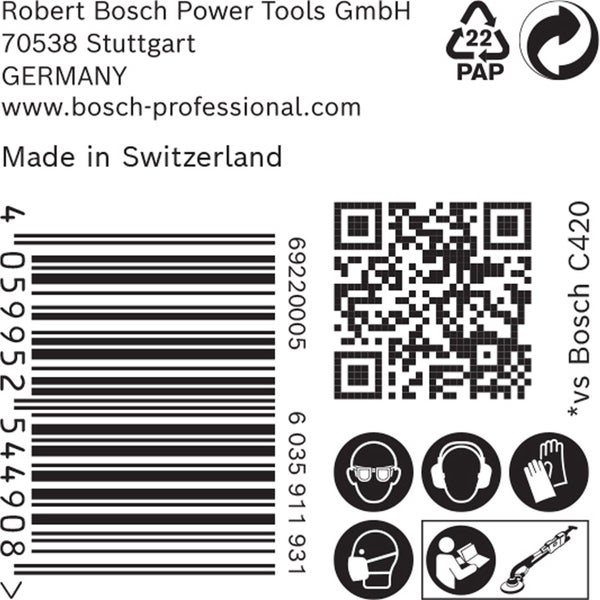 Bosch 25x Expert C470 Schleifpapier mit 19 Löchern für Trockenbauschleifer Ø 225 mm G 180 - 2608901152