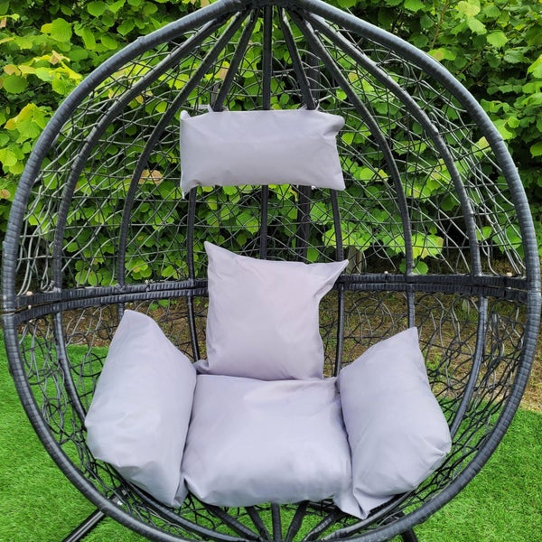 Polyrattan Hängesessel Schwarz