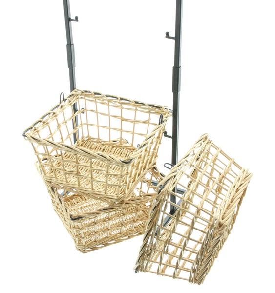 FRANK FLECHTWAREN | Korb-Etagere Trio, WEIDE, METALL, 25 x 22 x 63 cm