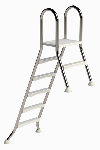 Poolleiter aus Edelstahl mit Stufen