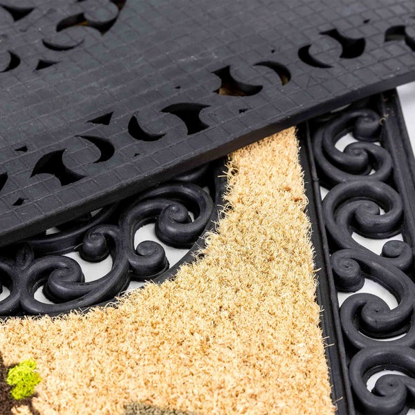 Fußmatte mit Gummirand und Kokosfasereinsatz