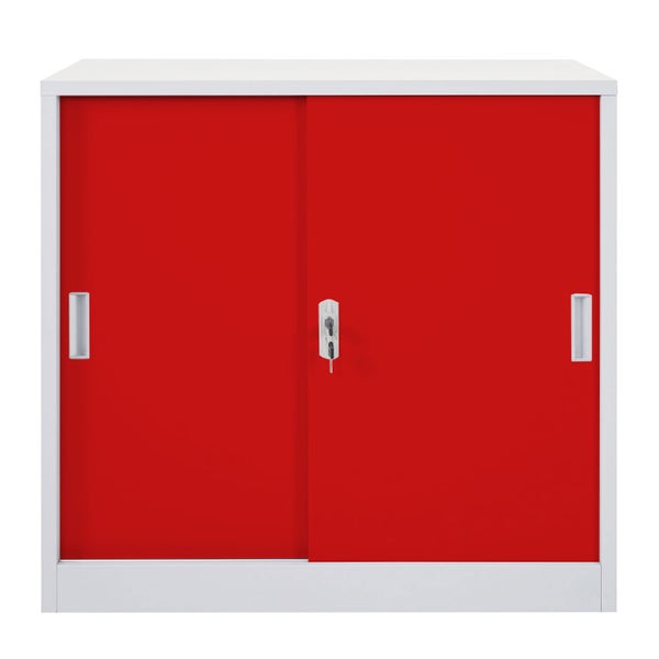 Stahlschrank mit Schiebetüren und Schloss