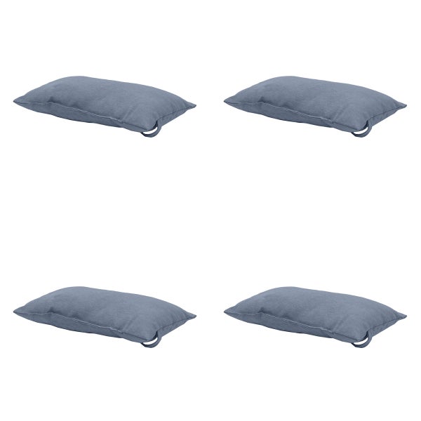 Kissen Panama saphirblau - Ca. 24x40 cm - 4er-Set