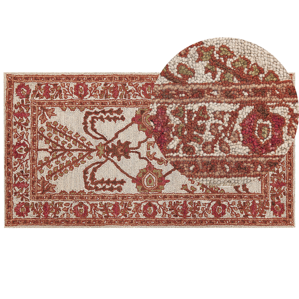 Teppich ADILCEVAZ Rot 80 x 150 cm Wolle