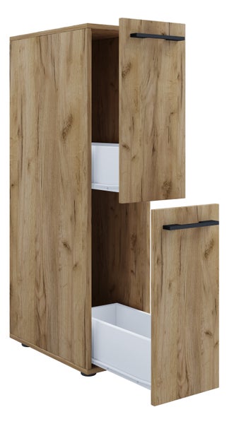 Holz Badmöbel Nischenschrank Schublade Sadilo L